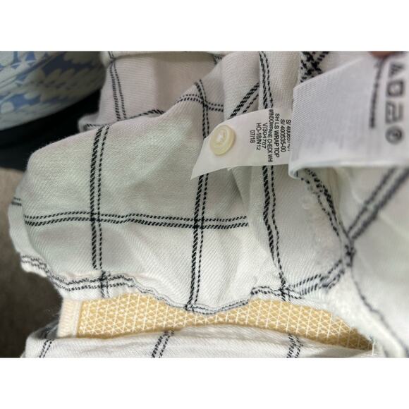 GAP Snap Button Shirt Womens Size XXL White Plaid Long Sleeve Relaxed NEW - Picture 7 of 9